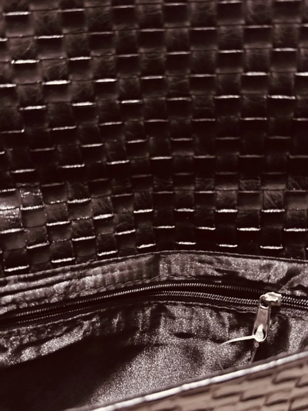 Vintage | Bag | Black Weaved Clutch